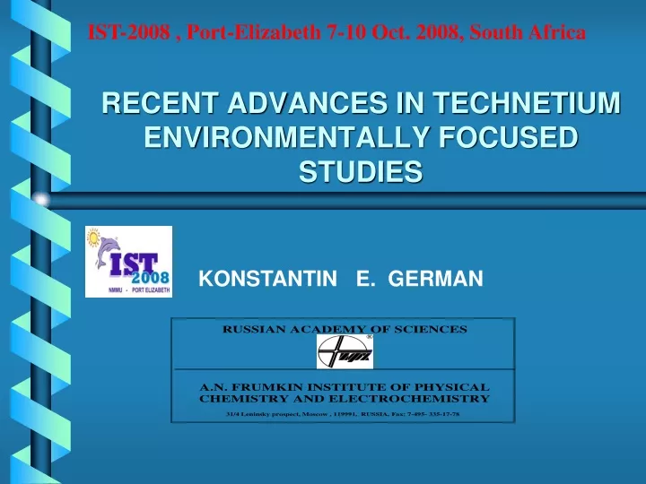 recent advances in technetium environmentally focused studies