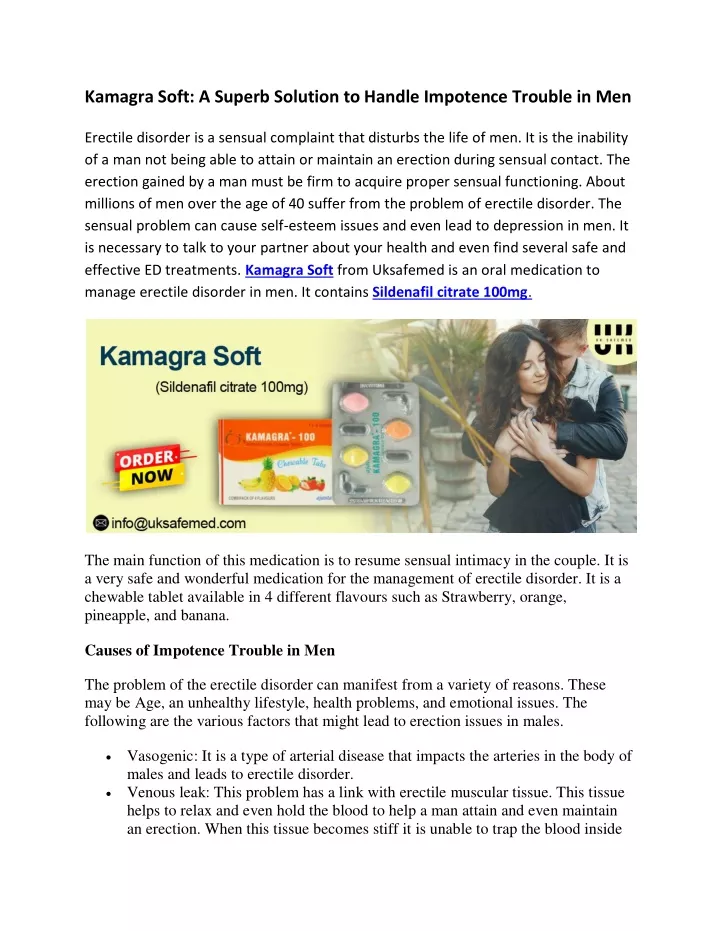 kamagra soft a superb solution to handle