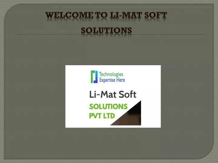 welcome to li mat soft solutions