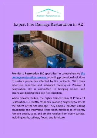 Expert Fire Damage Restoration in AZ