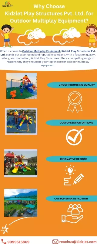 Why Choose Kidzlet Play Structures Pvt. Ltd. for Outdoor Multiplay Equipment?