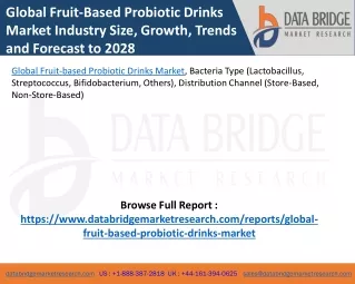 global fruit based probiotic drinks market