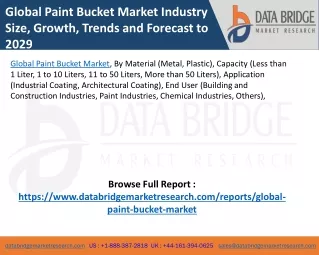 global paint bucket market industry size growth