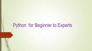 Python from Beginner to Advanced