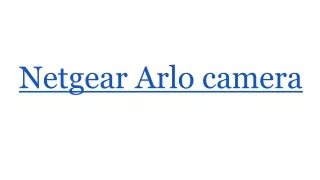 netgear arlo camera