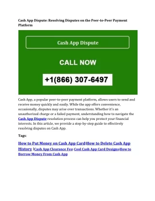Cash App Dispute: Resolving Disputes on the Peer-to-Peer Payment Platform