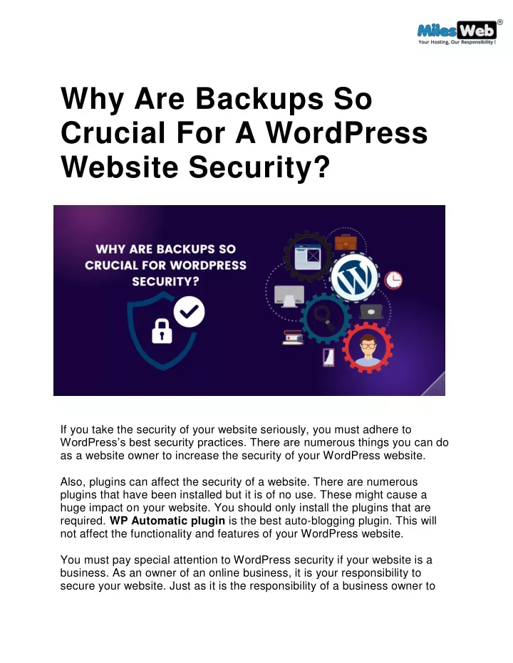 why are backups so crucial for a wordpress