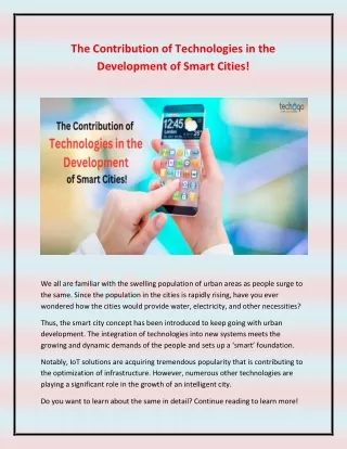 the contribution of technologies