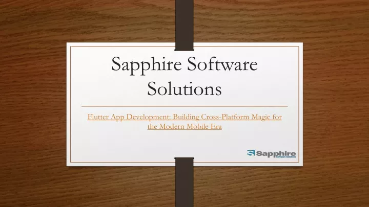 sapphire software solutions