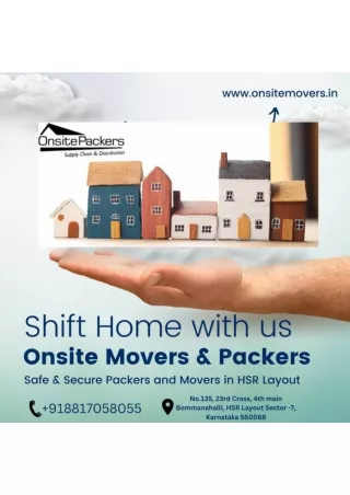 Onsite Movers and Packers - Best Movers in HSR Layout