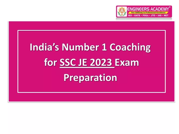 india s number 1 coaching for ssc je 2023 exam preparation