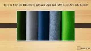 how to spot the difference between chanderi