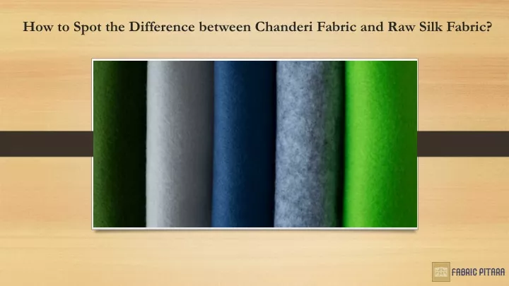 how to spot the difference between chanderi