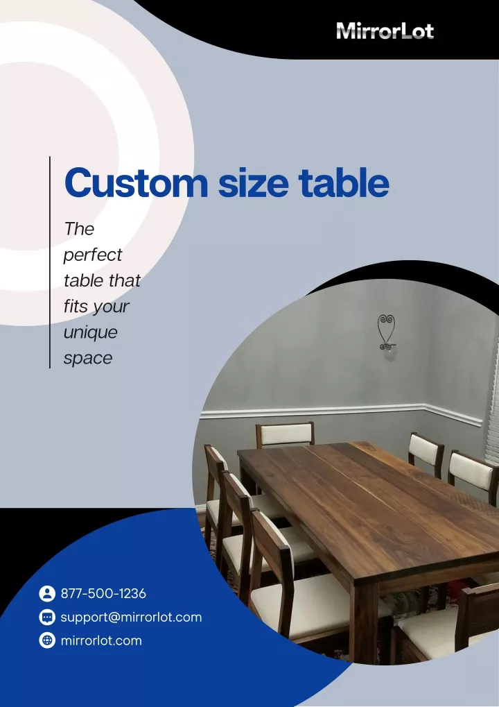 custom size table