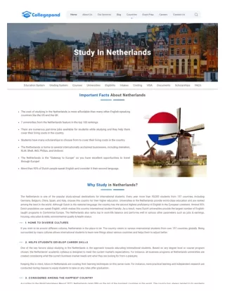 Study in Netherlands Colleges, Fees, Cost, Scholarships, and VISA