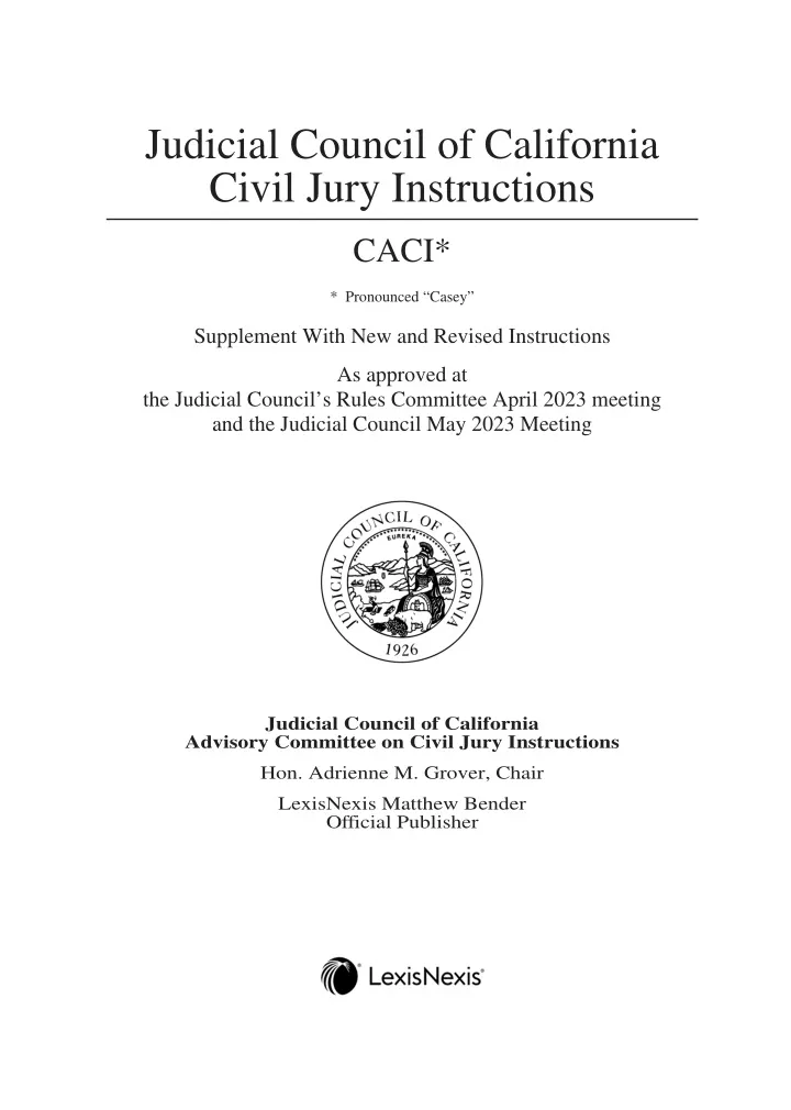 judicial council of california civil jury