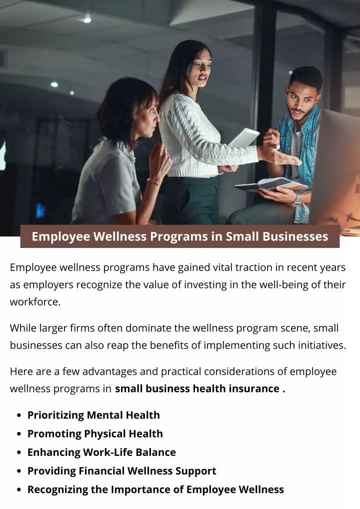 employee wellness programs in small businesses