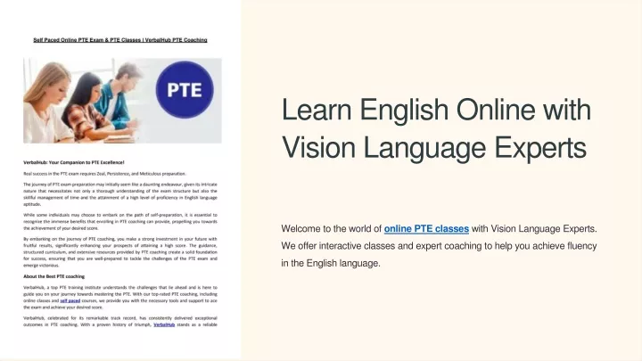 learn english online with vision language experts