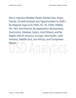 Micro Injection Molded Plastic Market Study