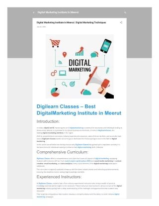 Digital Marketing Institute in Meerut | Digital Marketing Techniques