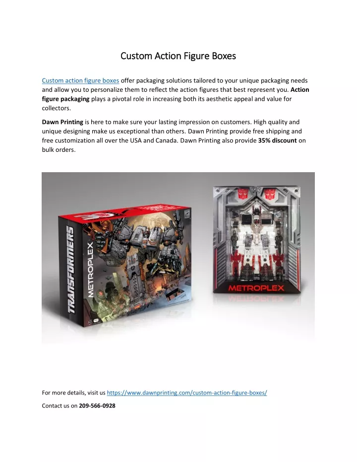 custom action figure boxes custom action figure