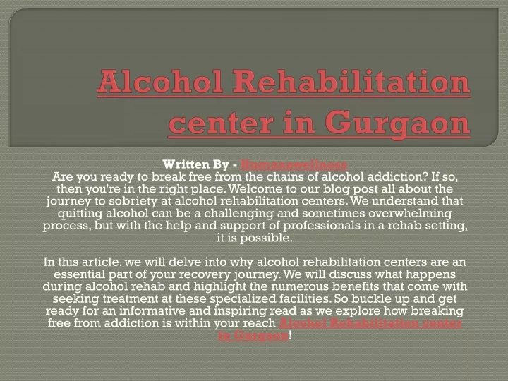 alcohol rehabilitation center in gurgaon