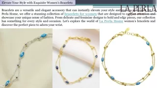 Elevate Your Style with Exquisite Women’s Bracelets - La Perla Home