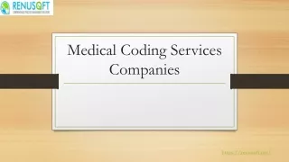 Medical Coding Services Companies
