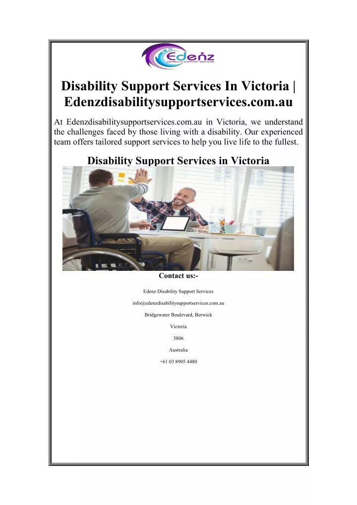 disability support services in victoria