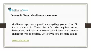 divorce in texas getdivorcepapers com