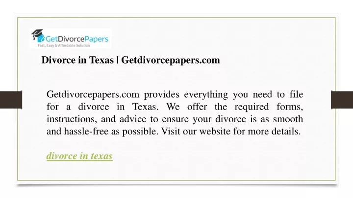 divorce in texas getdivorcepapers com