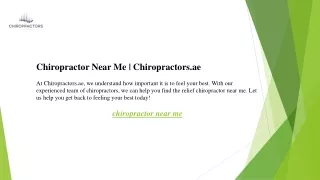 Chiropractor Near Me  Chiropractors.ae