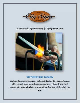 San Antonio Sign Company | Citysignsoftx.com