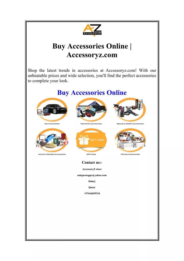 buy accessories online accessoryz com