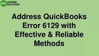 address quickbooks error 6129 with effective