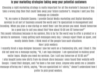 Is your marketing