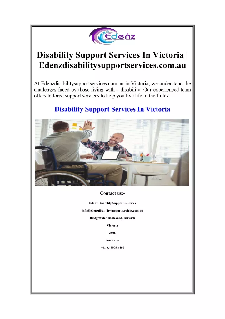 disability support services in victoria