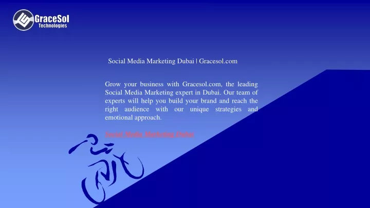 social media marketing dubai gracesol com