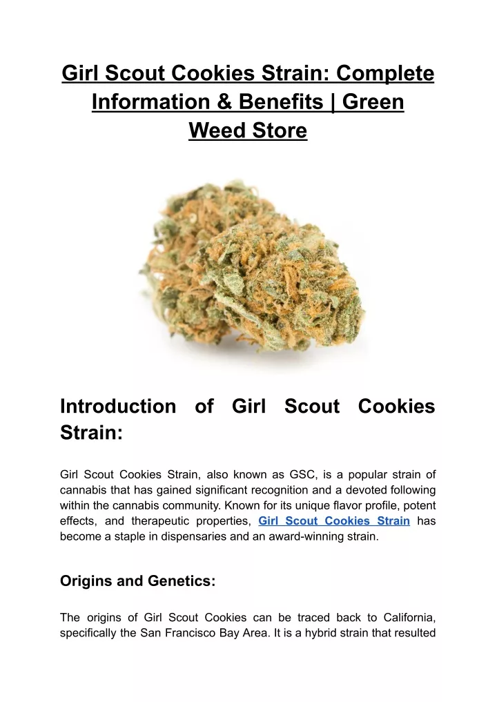 girl scout cookies strain complete information