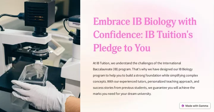 embrace ib biology with confidence ib tuition