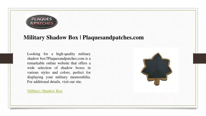 military shadow box plaquesandpatches com