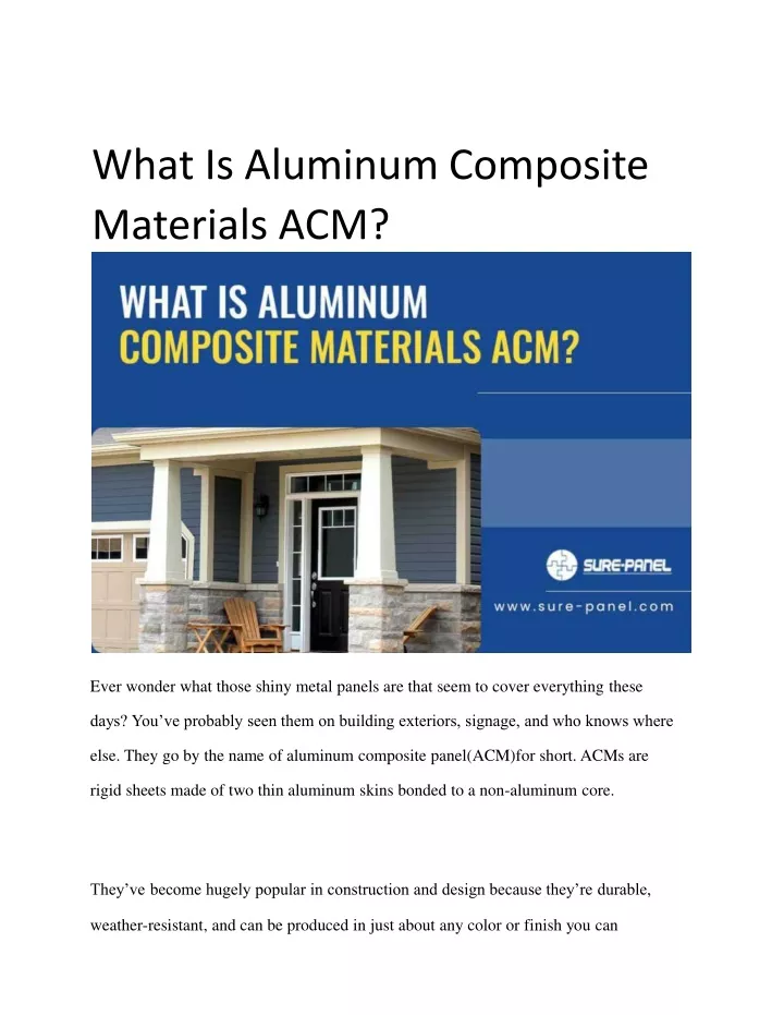what is aluminum composite materials acm