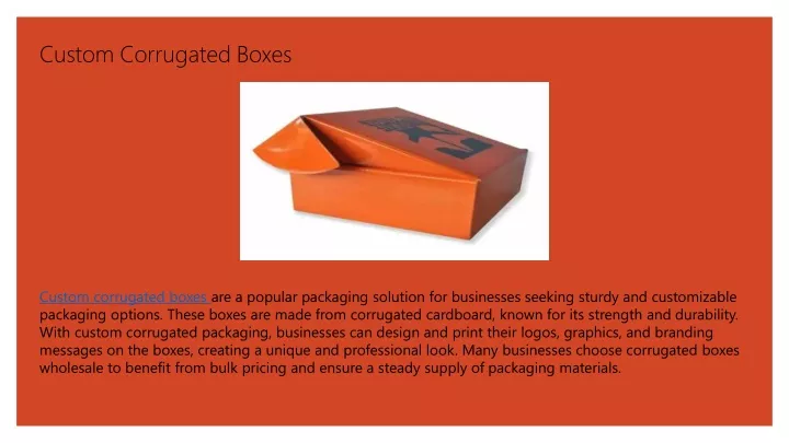 custom corrugated boxes