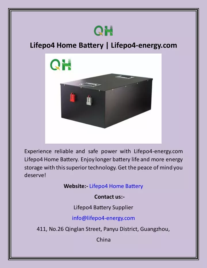 lifepo4 home battery lifepo4 energy com