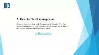Ai Detector Text  Zerogpt.com