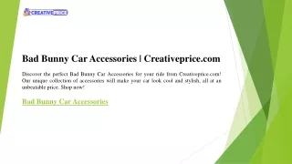 Bad Bunny Car Accessories  Creativeprice.com