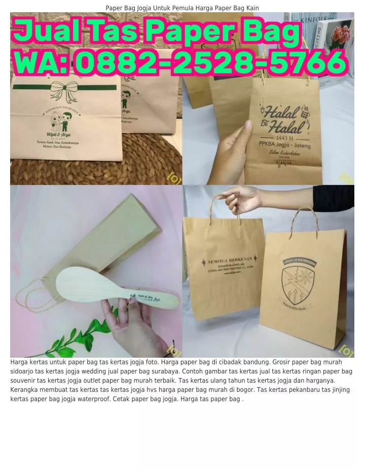 paper bag jogja untuk pemula harga paper bag kain