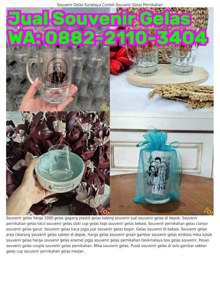 souvenir gelas surabaya contoh souvenir gelas