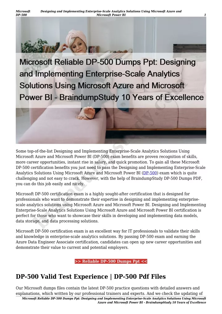 PPT Microsoft Reliable DP 500 Dumps Ppt: Designing and Implementing