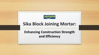 Sika Block Joining Mortar